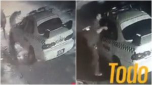 Cámaras captan otra vez a taxista hurtando batería de carro en colonia Rábida