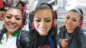 Yanira Berríos se emociona por su primer viaje en avión