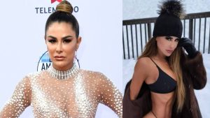 Ninel Conde desafía el gélido clima posando en la nieve con bikini de infarto