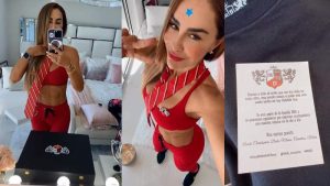 ¡Look “Rebelde”! Ninel Conde presume regalo de la banda RBD