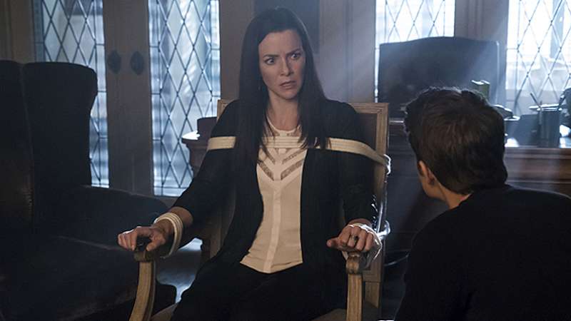 En la serie "The Vampire Diaries",  Annie Wersching interpretó a Lily. Acá junto al actor Paul Wesley, quien dio vida a Stefan. 
 Foto / The CW Network