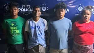 Policía captura a cuatro familiares acusados de ser miembros de pandilla en Caluco