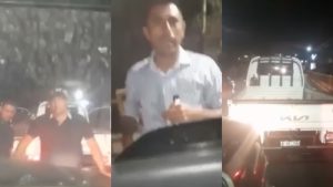 Comparten vídeo de sujetos en presunto estado de ebriedad intentado agredir a una familia en Ahuachapán