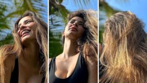 Irene Castillo enciende las redes sociales con su playaterapia