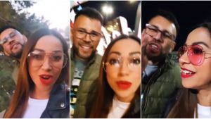 "¡El dúo perfecto!". Celina Chanta y Francisco Valencia se reencuentran en Las Vegas y causan alboroto