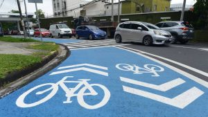 Ciclovía en Calle Los Almendros. / Foto Archivo