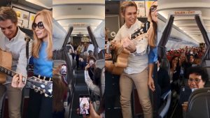 Marta Sánchez y Carlos Baute calman los nervios de pasajeros ante turbulencia