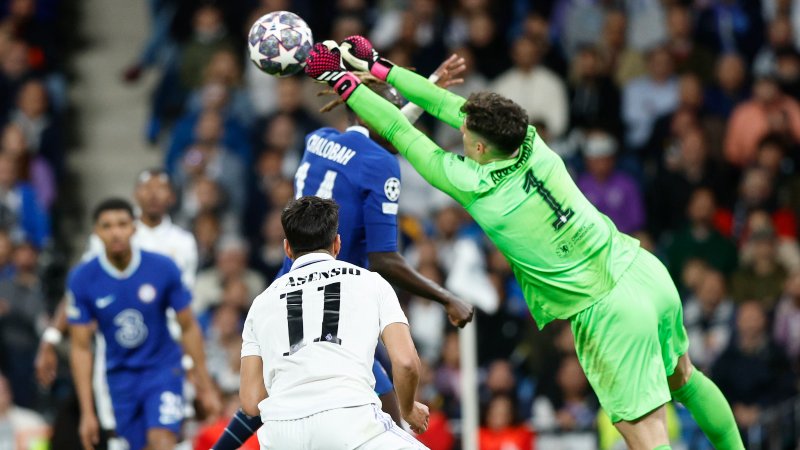 Kepa Arrizabalaga vuela atajando con Chelsea al Real Madrid en Champions League