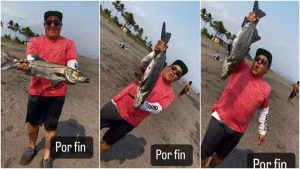 "Hay ceviche de róbalo amor": "Borrego" Saravia presume su pesca