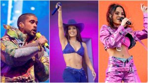 Bad Bunny, Becky G y Natti Natasha en Festival de Coachella 2023