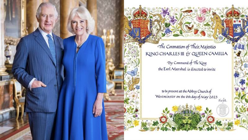 Invitación a coronación de Carlos III