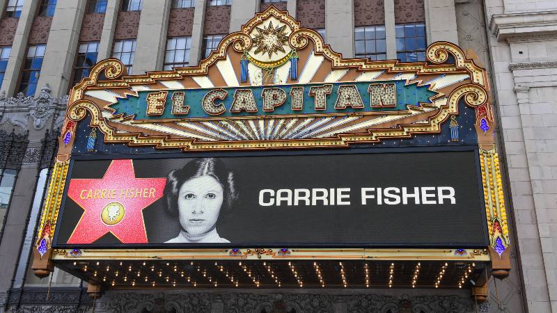 Reconcimiento a Carrie Fisher con Estrella Paseo de la Fama