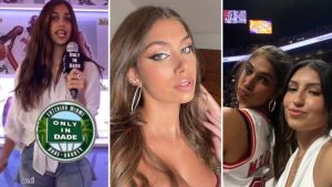 Lina Luace reportea desde juego de los Heat de Miami