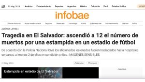 EN IMÁGENES: Así informaron medios la tragedia en el Estadio Cuscatlán