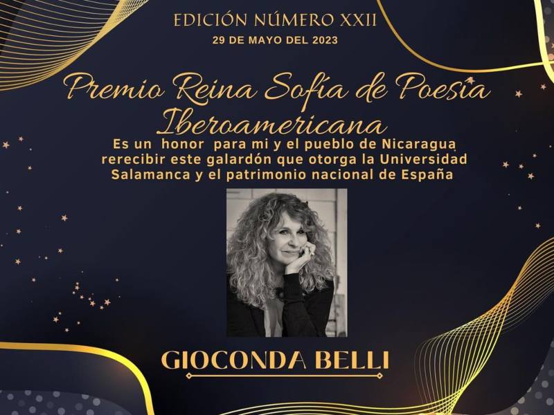 Premio de Poesía Reina Sofía para Gioconda Belli en 2023