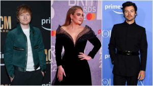 Sheeran, Adele y Harry Styles