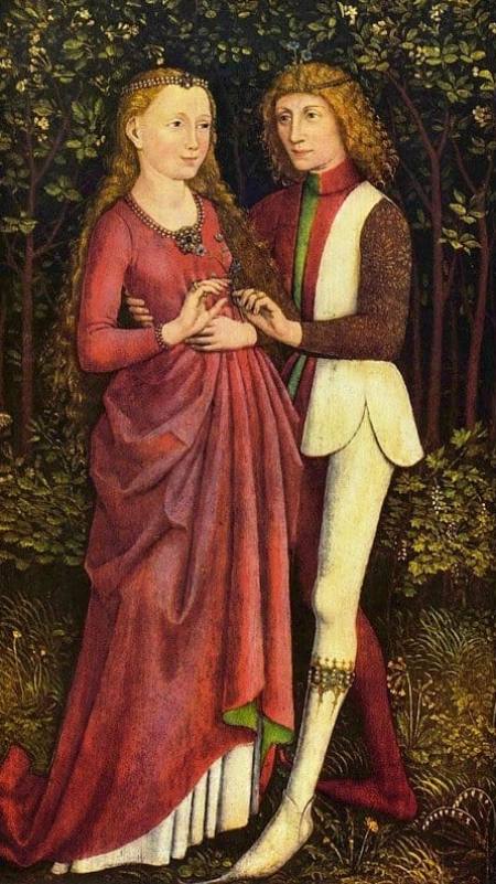 Pintura A Bridal Couple / The Dead Lovers del Museo de Arte de Cleveland. Edad Media