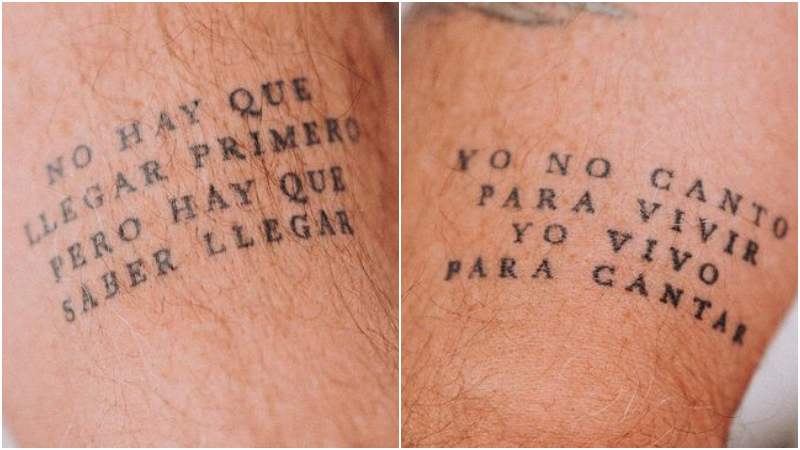 Tatuajes de Alejandro Fernández