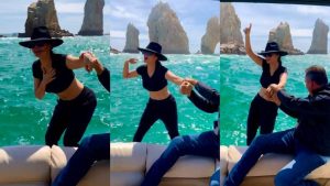 Ana Bárbara da mini concierto desde un barco en la mitad del mar
