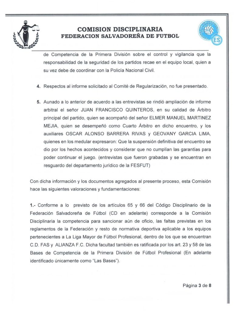 resolucion comision disciplinaria fesfut el salvador futbol fas alianza sancion castigo 03