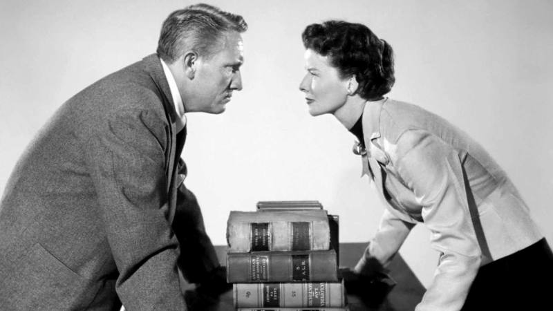 Spencer Tracy y Katharine Hepburn en "La Costilla de Adán" de 1949