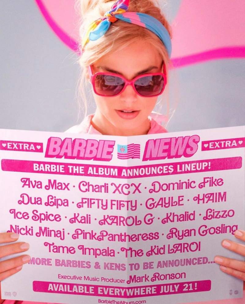 Canción de Karol G en disco musical de la película Barbie. 
