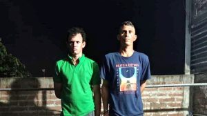 Dos hombres fueron capturados con marihuana y celulares en Opico