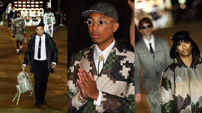 Pharrell Williams debuta para Louis Vuitton: mucho cuadro, mucho