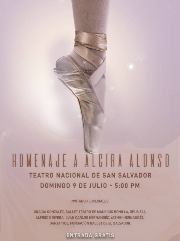Afiche oficial del homenaje a la maestra Alcira Alonso este 9 de julio de 2023