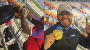 VIDEO: Yuri Rodríguez recibió una medalla de oro de los Juegos C.A. y del Caribe