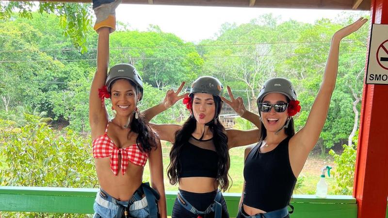Miss Universo y Miss El Salvador de paseo por el Caribe