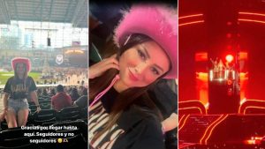 Presentadora Alexa Guzmán en concierto de RBD en Houston
