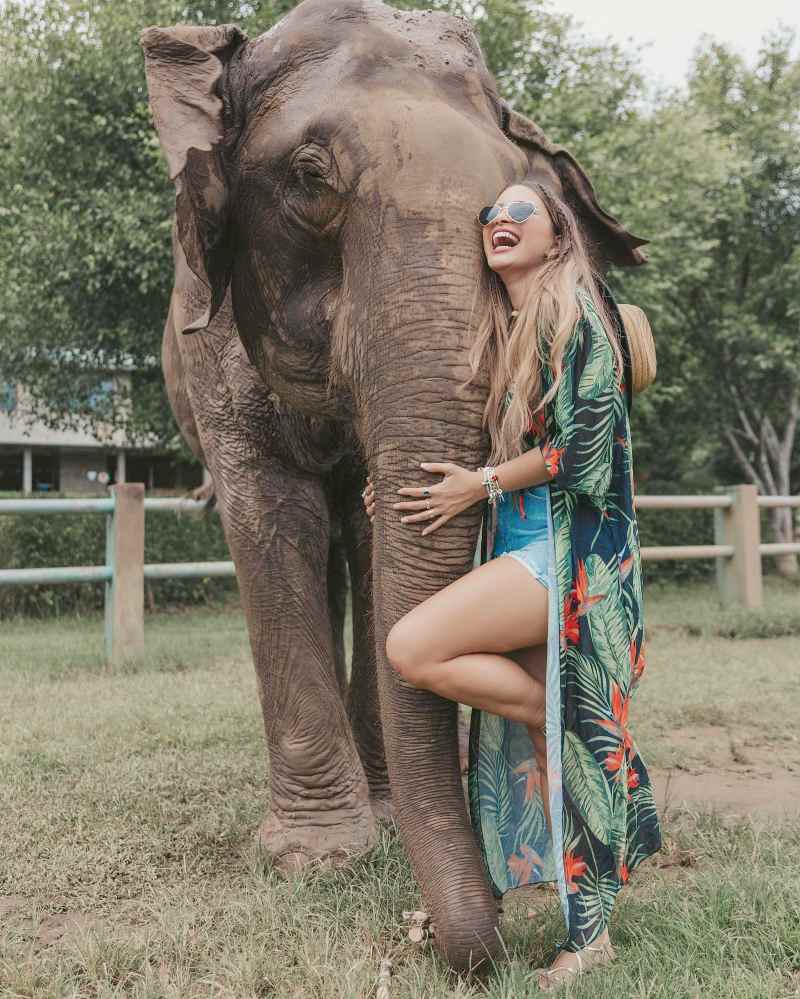 Irene con elefantes