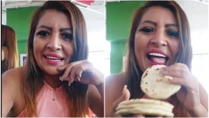 Yanira Berríos ingresa con tortillas a restaurante de comida china