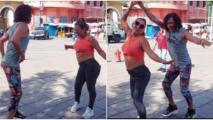 ¡Batalla de baile! Yanira Berríos y Otoniel se roban el show en el parque Libertad