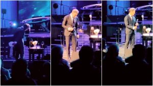 Luis Miguel tira vasos y hasta pide trapeador en pleno concierto