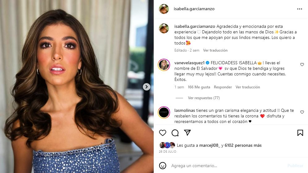 Isabella García-Manzo Miss El Salvador 2023