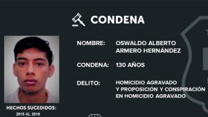 Pandillero es condenado a 130 años de prisión por cuatro asesinatos