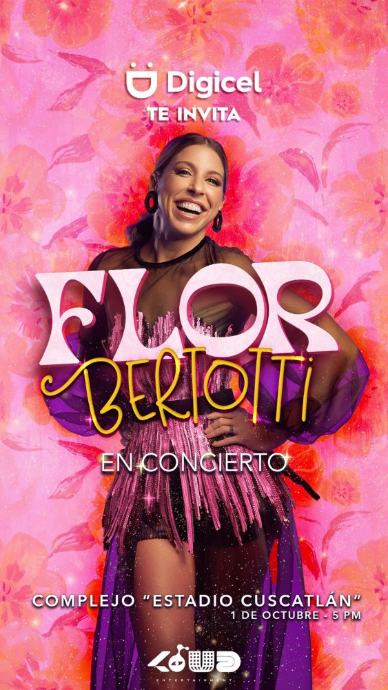 FLORICIENTA DIGICEL LA RED DE LOS QUE QUIEREN MAS CONCIERTO MUSICA EL SALVADOR FLOR BERTOTTI 