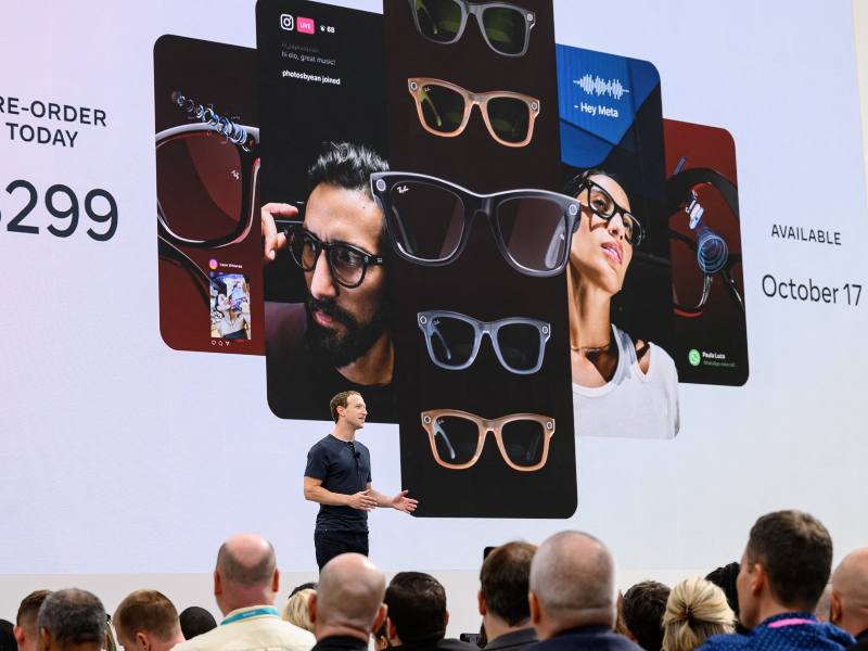 Mark Zuckerberg dio detalles de las gafas inteligentes que incluirán IA en el evento de Meta Connect