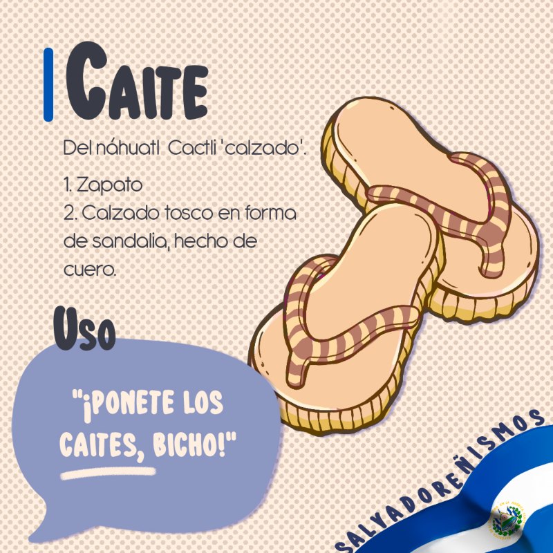 Imagen ilustrativa del salvadoreñismo "caite"