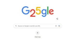 El "doodle" del día celebra los 25 años del buscador Google