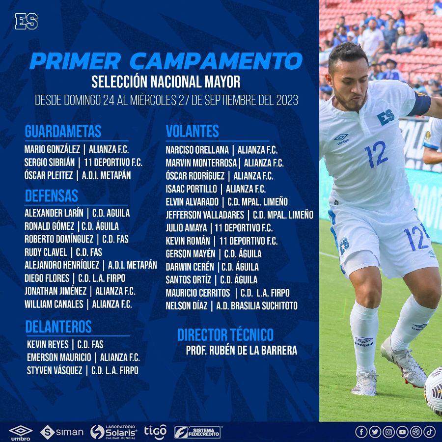 selecta primer campamento ruben de la barrera el salvador futbol ceren monterrosa