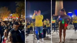 Orquesta del Plan Cero Ocio de Centros Penales se presentó en la plaza del Salvador del Mundo con Yajaira