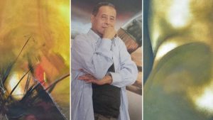Pintor salvdoreño Pedro Ipiña expone su arte abstracto en el MUA de la UTEC