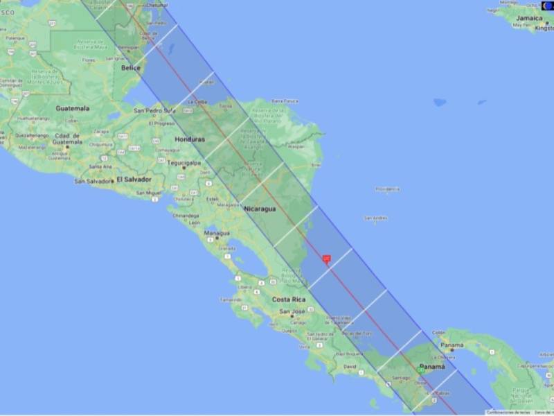 Mapa de los sitios donde se verá en la región de forma total el eclipse anular del 14 de octubre 2023