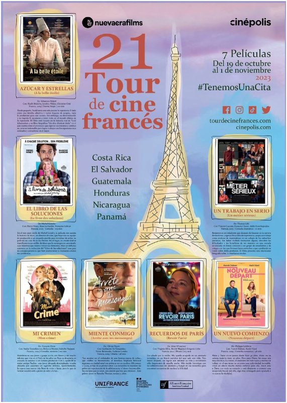 Afiche del Tour Cine Francés 2023