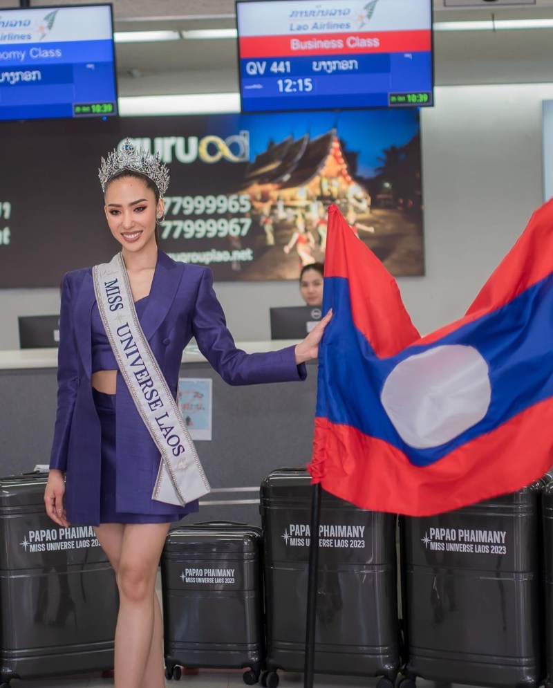 Miss Laos rumbo a El Salvador para Miss Universo