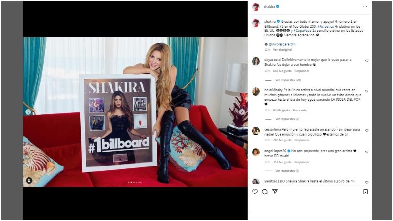 Shakira premios Billboard