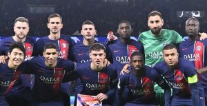 11 titular del equipo francés vs Newcastle. Foto: PSG.